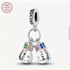 925 Boxing Gloves Bracelet Charm-NEW
